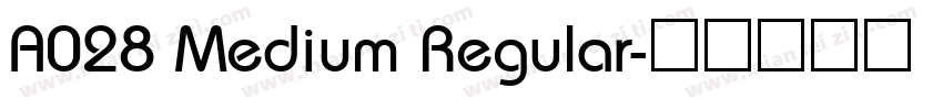A028 Medium Regular字体转换